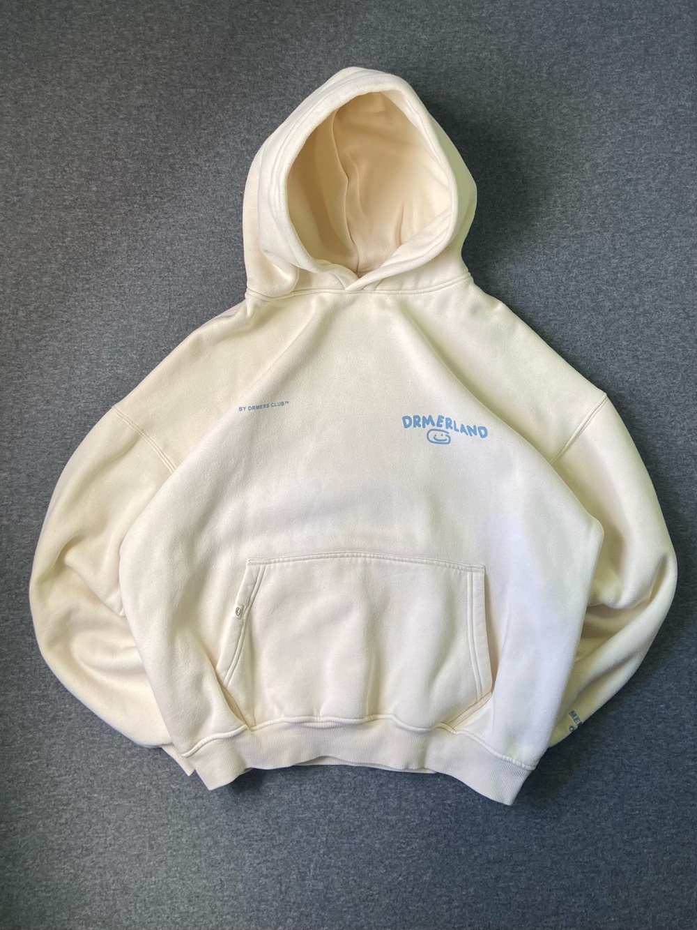 DRMERS CLUB Thanks For Being Here Hoodie Cream Puff Print Oversized M to L